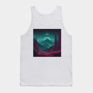 UFO Chronicles Podcast - UFO Glitch Artwork V11 Tank Top